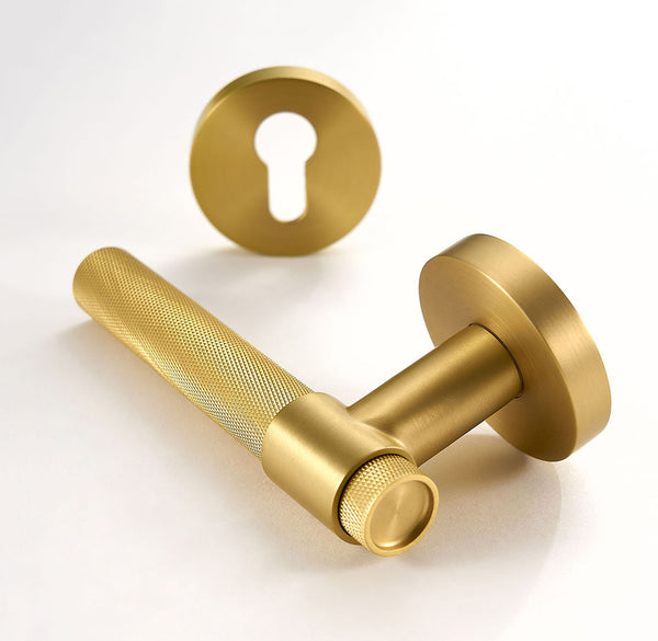 Gold Knurled Door lever