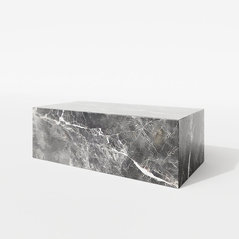 Grey marble rectangle marble plinth