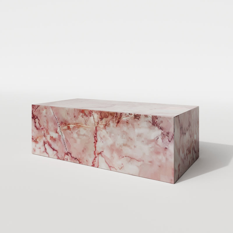 Rose Cream rectangle marble plinth