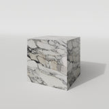 Italian Marble Cube Plinth Side Table