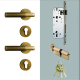 Gold Brass hammered door handles