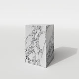 Arabescato white tall marble Plinth