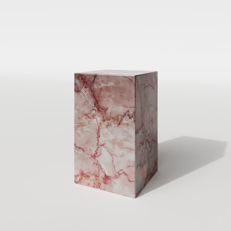 Rose cream Tall marble plinth