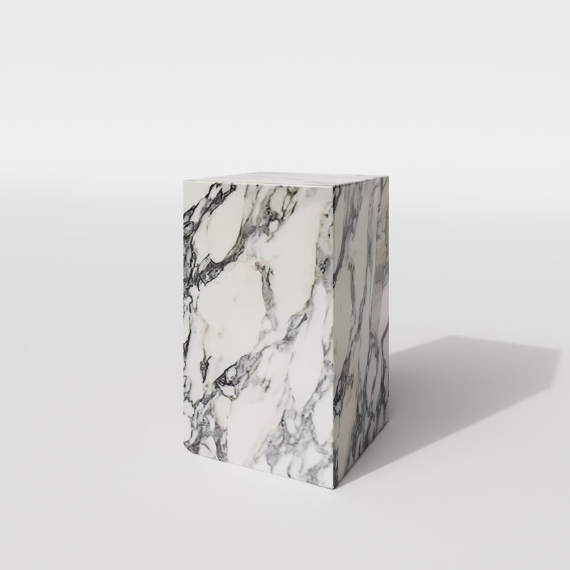 Calacatta ivory tall marble plinth