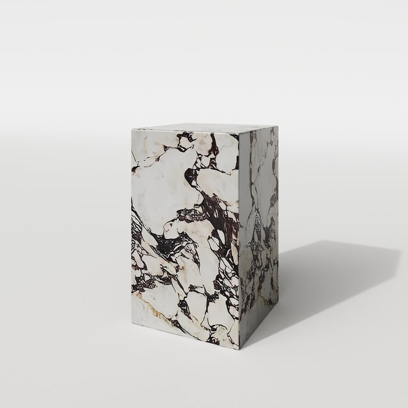 Calacatta viola tall marble plinth