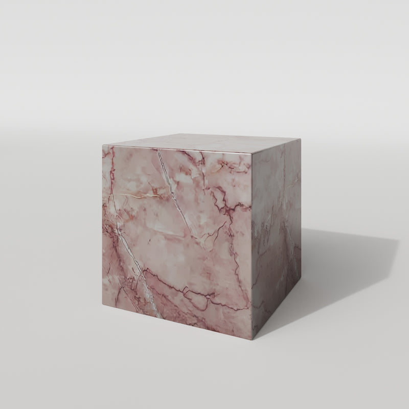 Rose cream marble plinth